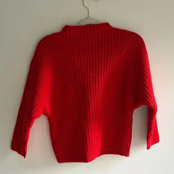 Equipment Vibrant Red Cowl Neck Sweater - Picture 9 of 11